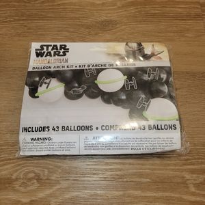 Star Wars Mandalorian 43 Balloon Arch Kit Plus 6 Cutouts New Sealed.